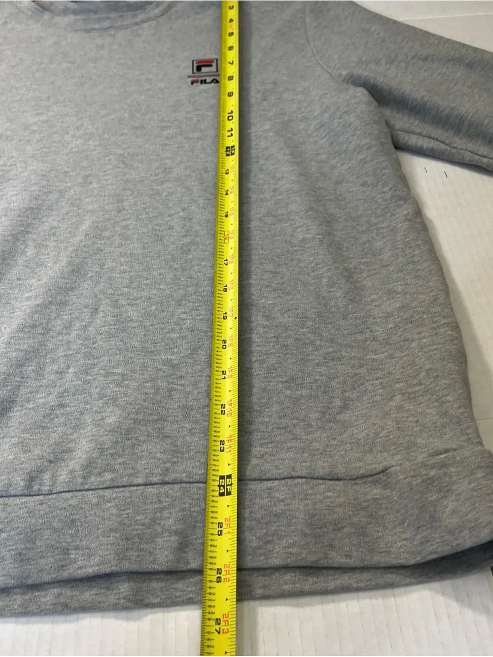 Vintage Fila Men's Gray Pullover Long Sleeve Sweatshirt Size Large